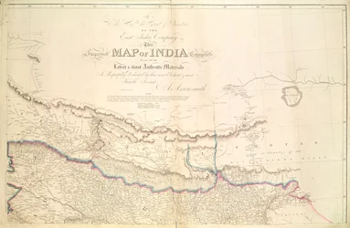 Mapa de India, 1822